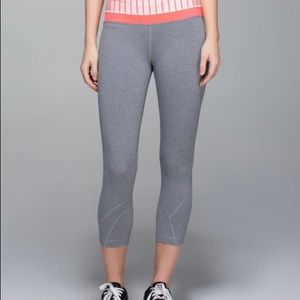Lululemon Run: Inspire Crop II *Heathered Slate/Parallel Stripe Coral*